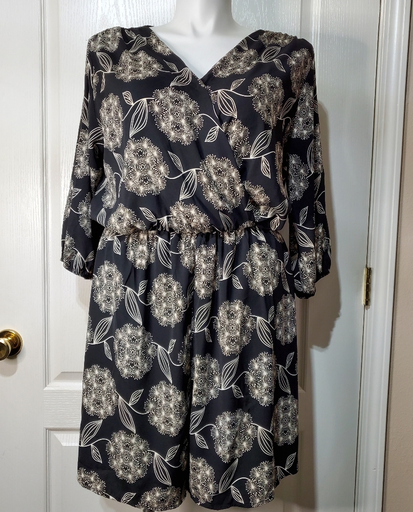 torrid Suze 2-Black Floral Print Surplus Waist Romper